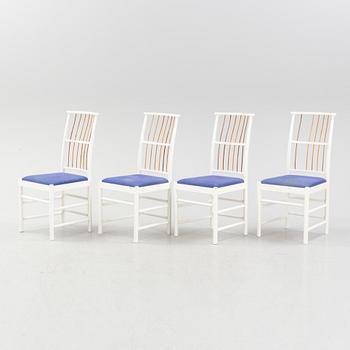 Josef Frank, a set of four model '2025' chairs, Firma Svenskt Tenn, Sweden.