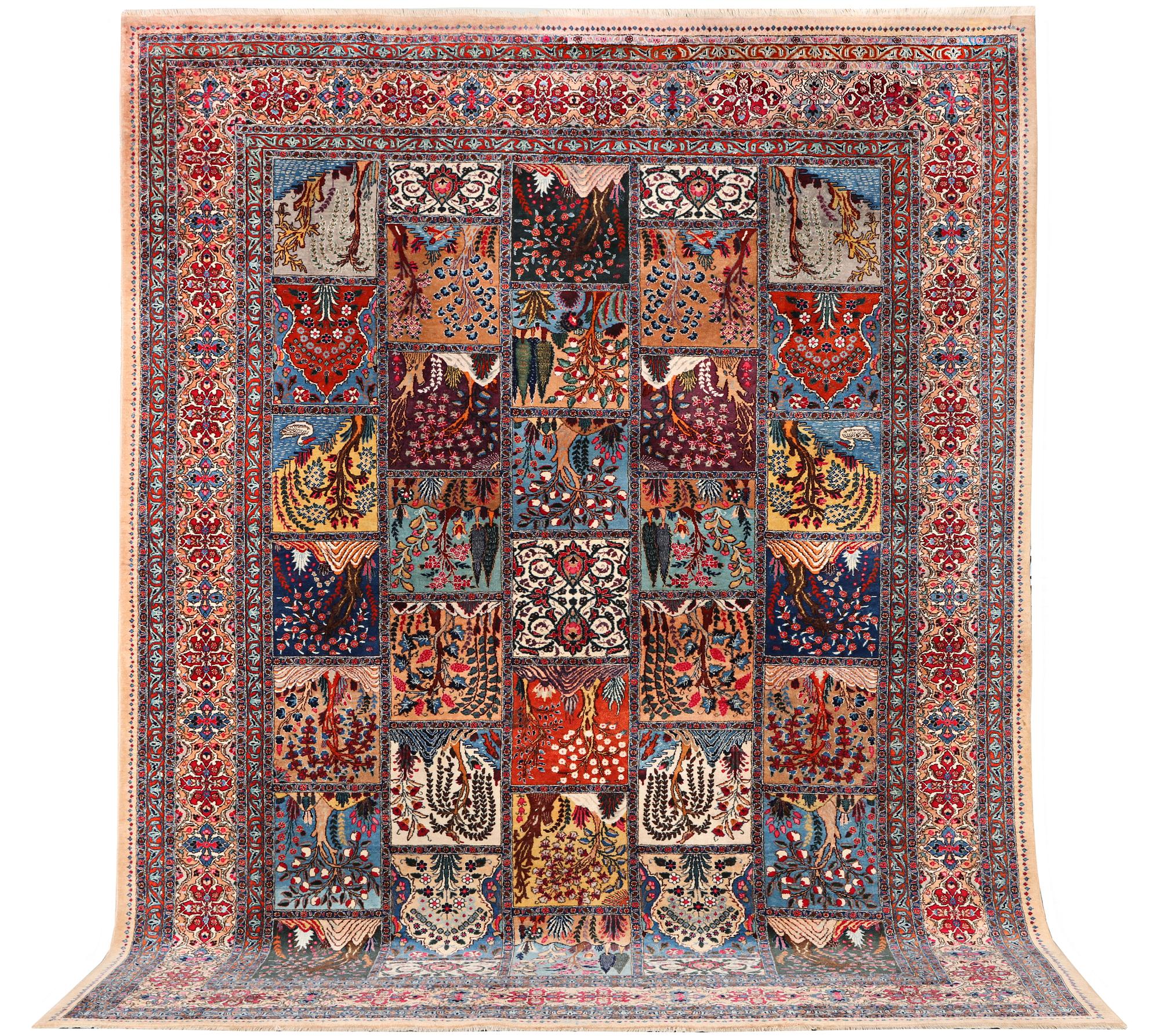 A Kashmar carpet, c. 387 x 297 cm.