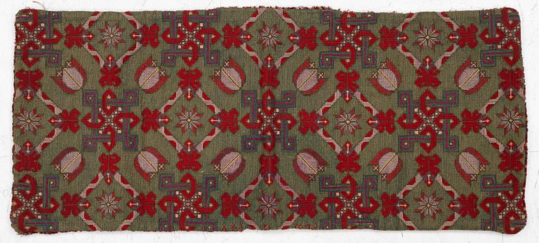 Sled cushion, approx. 103 x 44 cm.