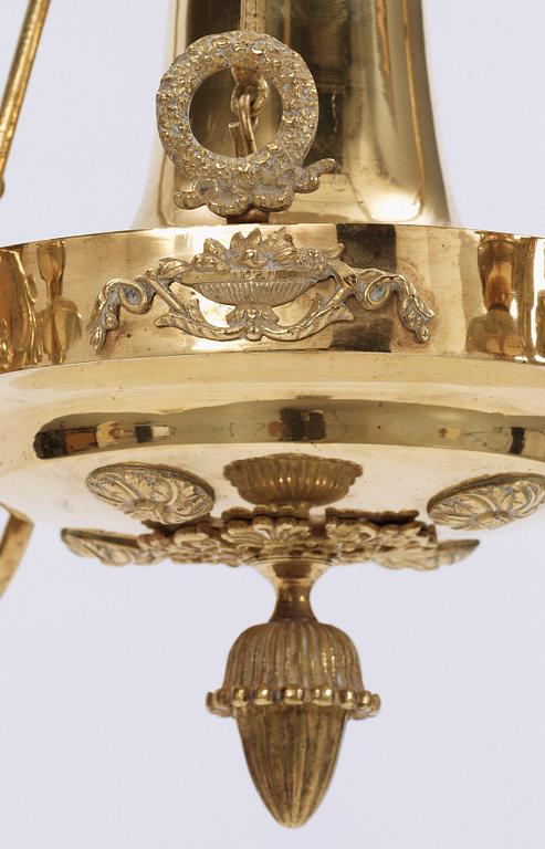 An Empire 19th century four-light chandelier.