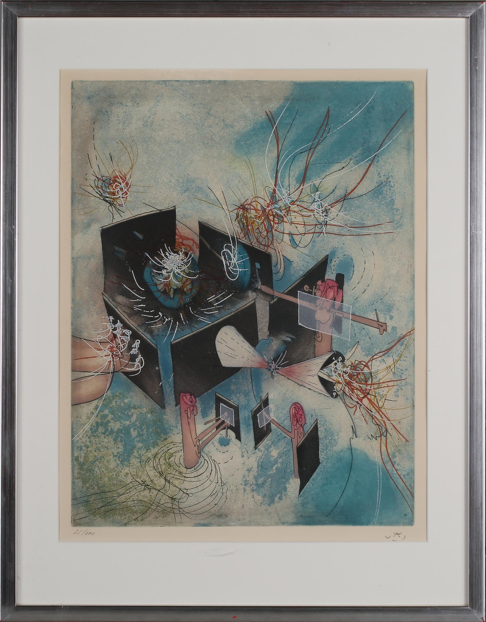 ROBERTO MATTA, färgetsning, signerad och numrerad 25/100?.