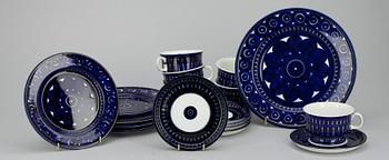 TESERVIS, 13 delar, porslin, Valencia, Ulla Procopé, 1960/70-tal.