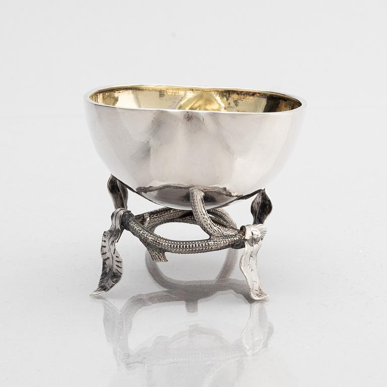 A Russian silver bowl on foot, mark of Adolf Masche, assay master Edward Brandenburg, St. Petersburg 1857.