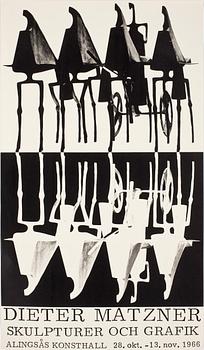 UTSTÄLLNINGSAFFISHER, 6 st, 1900-talets andra hälft.