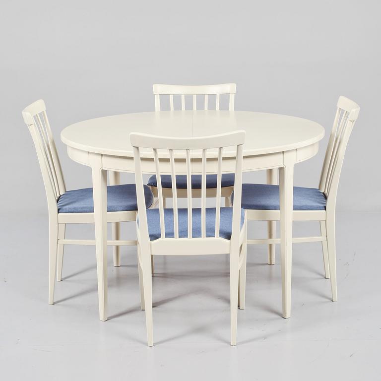 MATGRUPP, 5 delar, "Herrgården", Carl Malmsten, Åfors möbelfabrik, 1900-talets andra hälft.