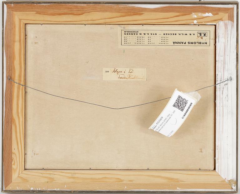 FOLKE RICKLUND, olja på pannå, signerad och daterad -37.