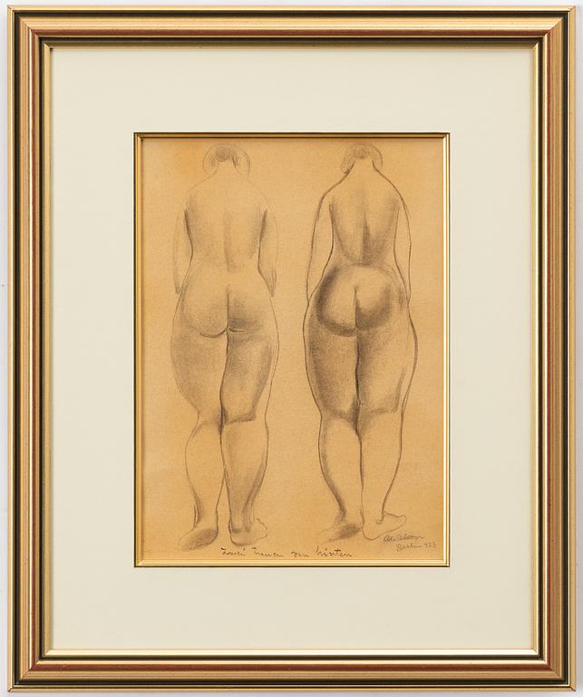 Axel Olson, "Zwei Frauen von hinten".