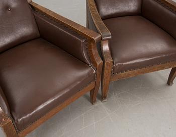 FÅTÖLJER, ett par, Jugend, 1900-talets början.