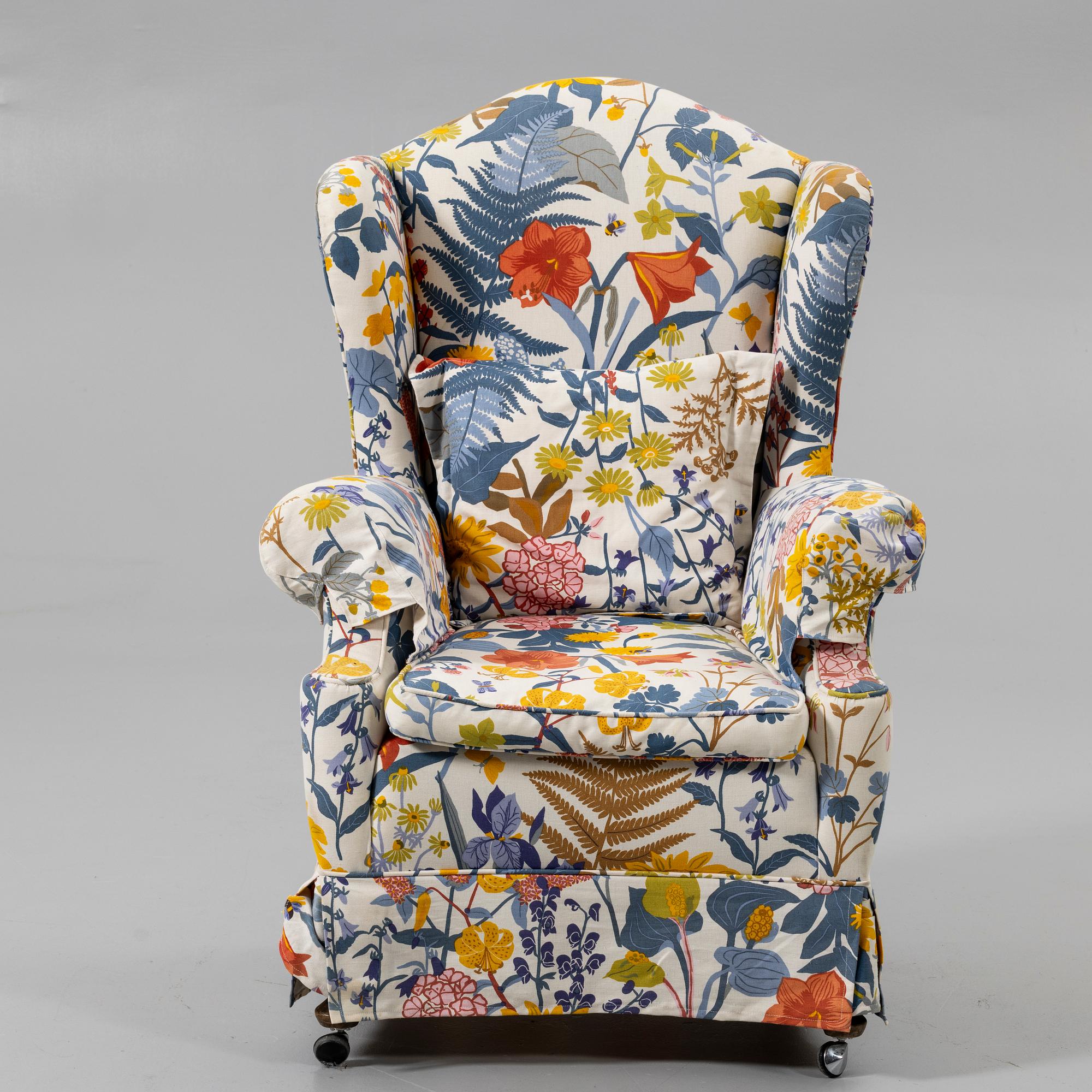 Wingback armchair, second half of the 20th century.