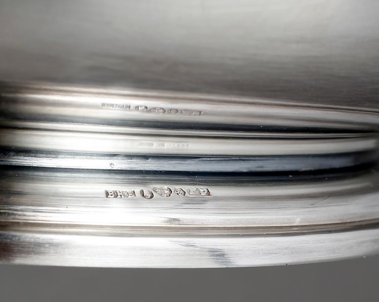 SKÅL, 2 st, silver, ca. 702 g. B. H. Edlunds Silvervarufabrik AB, Stockholm, 1965.