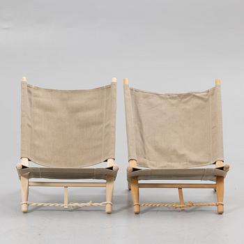 Ole Gjerløv-Knudsen, ‘OGK’ safari chairs, a pair, Skovshoved Møbelfabrik, Denmark.
