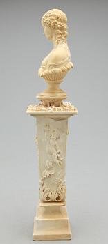 SKULPTUR, gips, 1800-tal, osignerad.