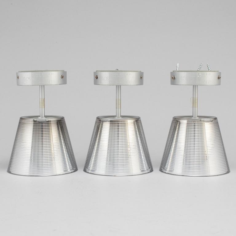 PHILIPPE STARCK, "Romeo Babe", a set of three ceiling lights.