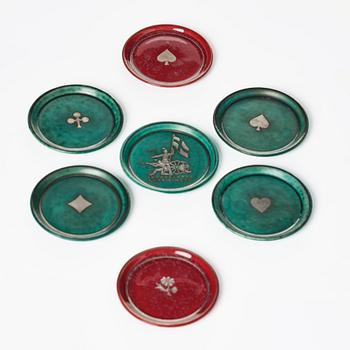 Wilhelm Kåge, a collection of ceramic, mostly "Argenta", 49 pieces, Gustavsberg, Sweden, 1930's-60's.