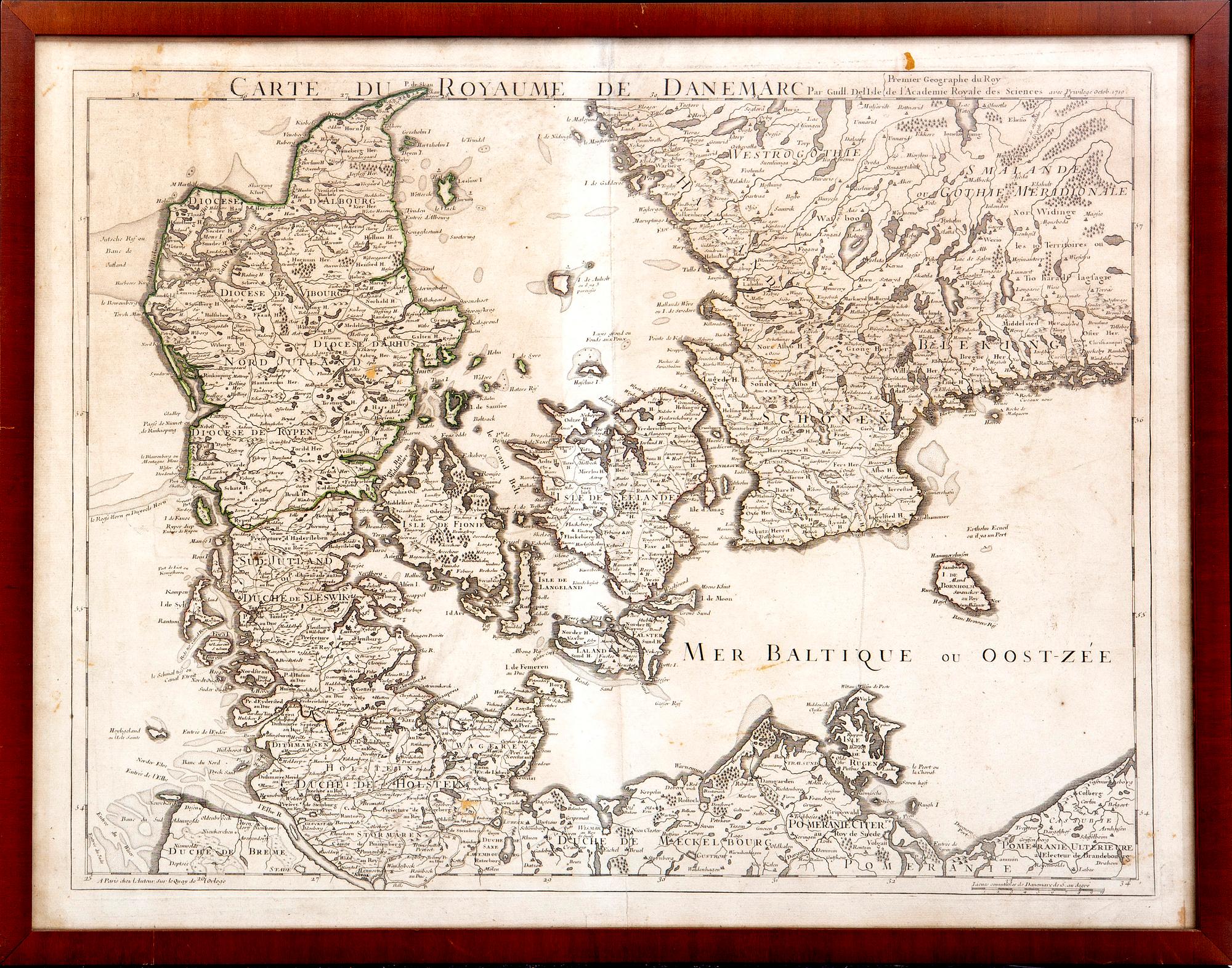 Guillaume de L'Isle, karta 1710.