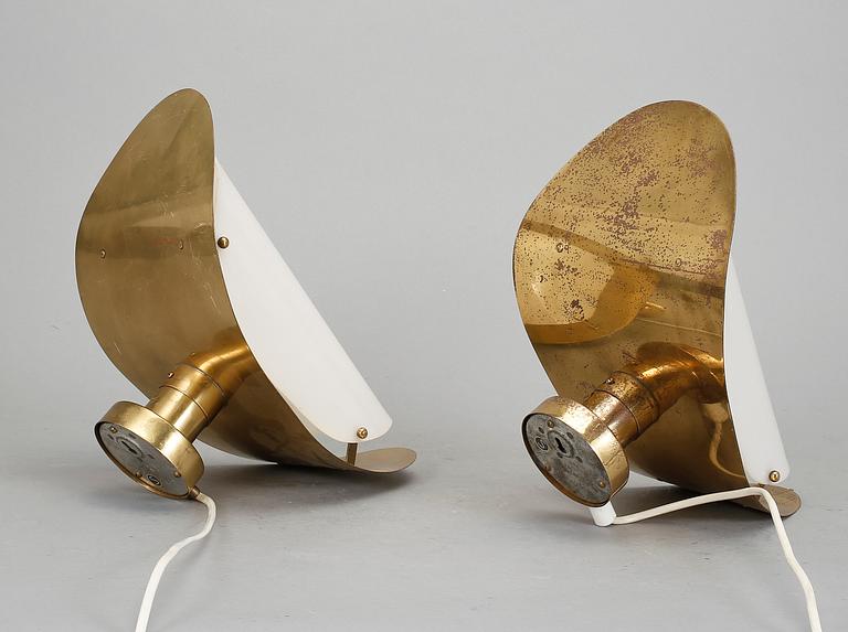 VÄGGLAMPOR, troligen Karlskrona Lampfabrik, 1960-tal.