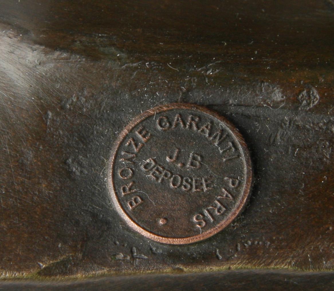 SKULPTUR, brons och sten, otydl sign.