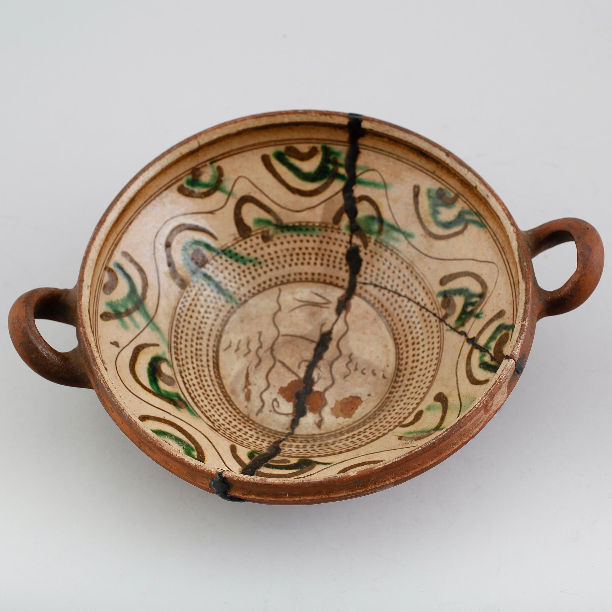 SKÅL, lergods, datering 1795.