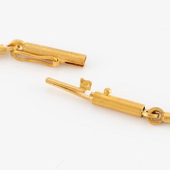 Björn Weckström collier 18K guld med turmalinstavar "Arctica" för Lapponia.