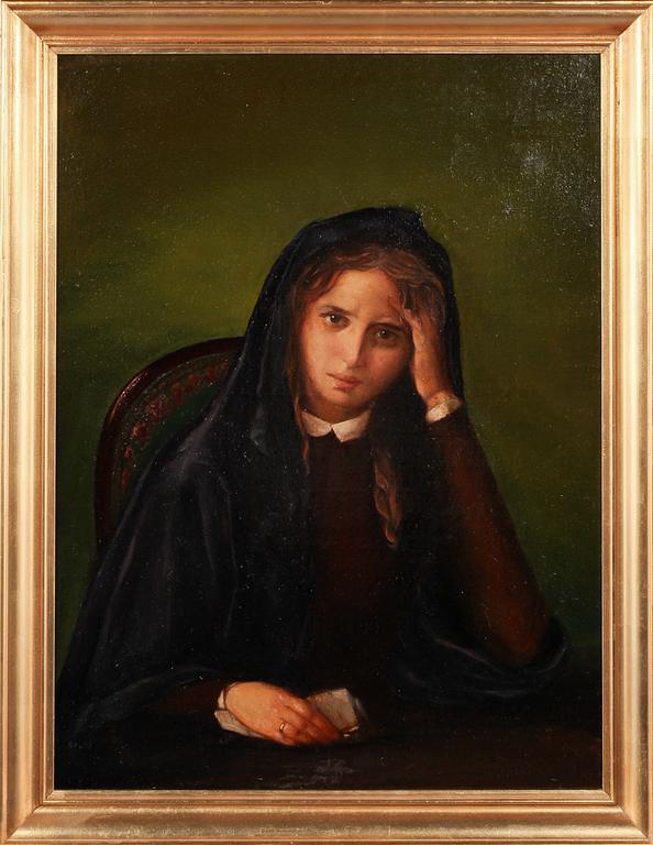OKÄND KONSTNÄR, olja på duk, 1800-tal.