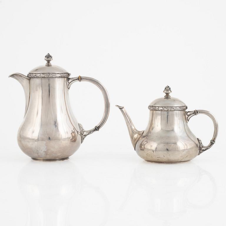 A Swedish Silver Mocha Pot and Water Jug, mark of Carl Fredrik Carlman, Stockholm 1919-9141.