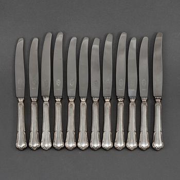 K. ANDERSSON, 12 silver knives, model 'Barock,' Stockholm.