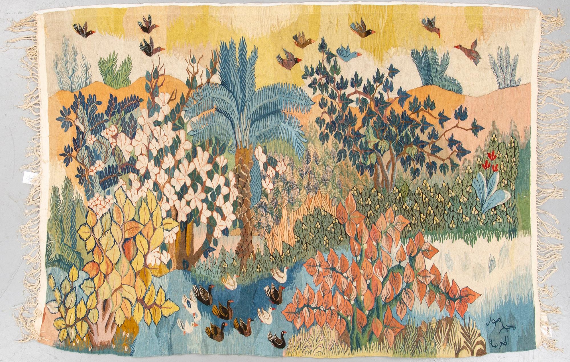 A Tapestry in Tapestry weave by Ramses Wissa Wassef, Egypt, around 152 x 210 cm.