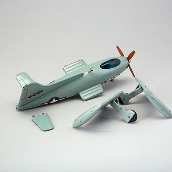 LEKSAKSFLYGPLAN, "Battery Plane Sky- Gard", SHOWA, USA, 1960-tal.