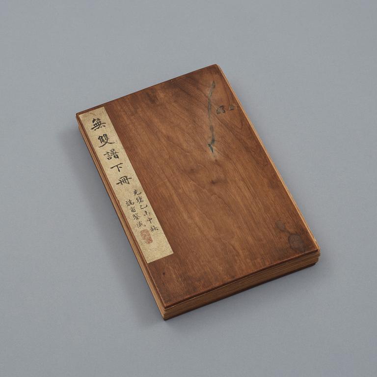 An album with 80 paintings and calligraphy, late Qing Dynasty (1644-1912).