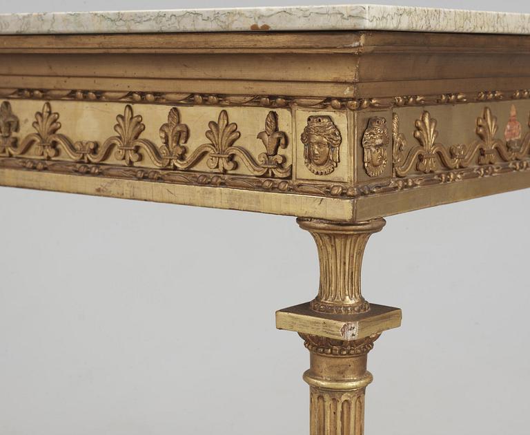 A late Gustavian late 18th century console table.