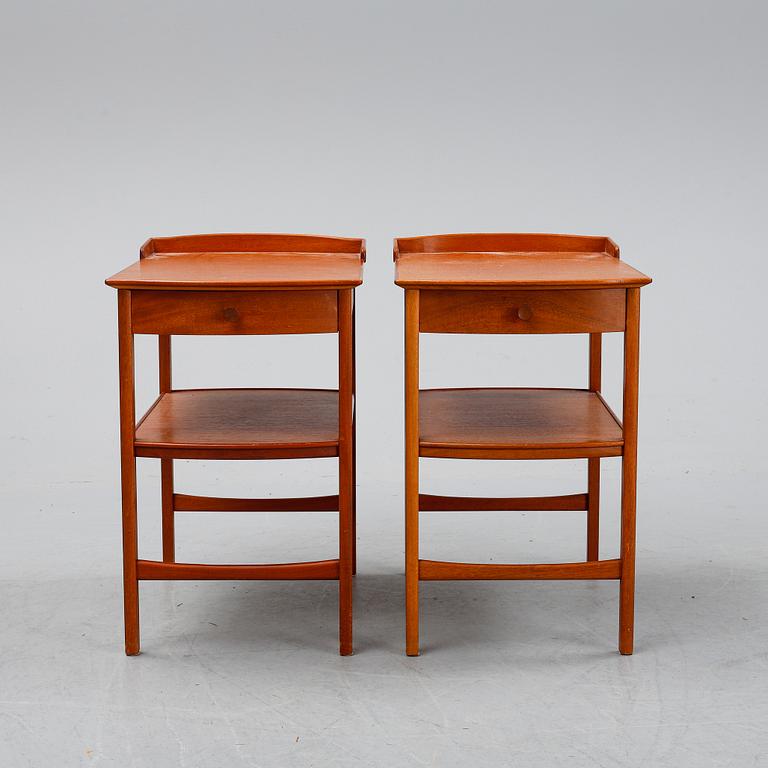 Carl Malmsten, a pair of 'Birgitta' bedside tables.