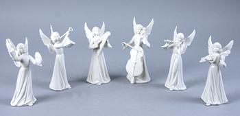 FIGURINER, 6 st, porslin, 1900-tal.