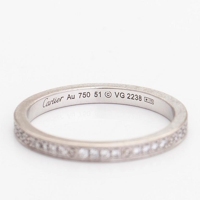 Cartier, ring, "Love", 18K vitguld och diamanter.