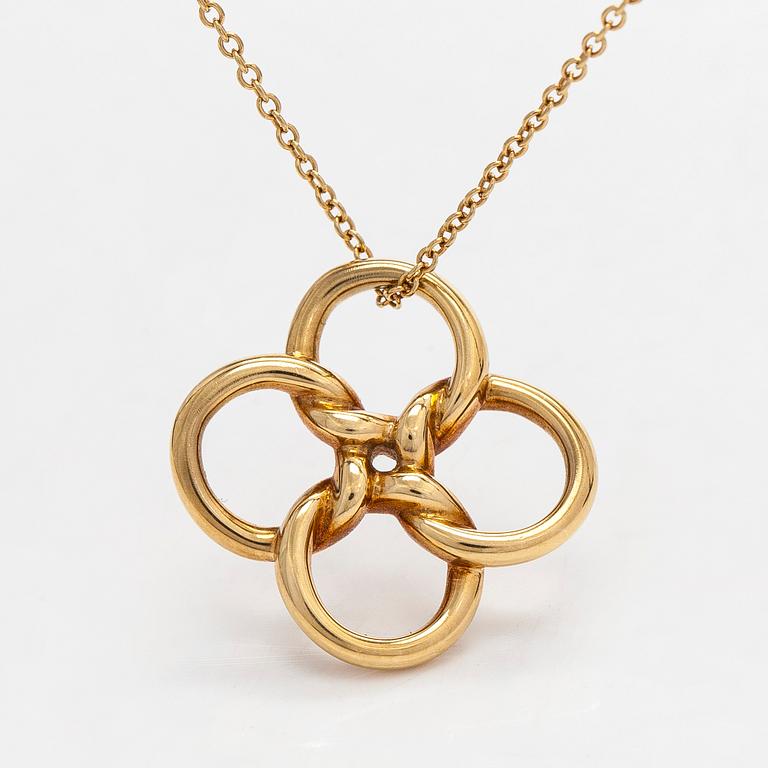 Tiffany & Co, Elsa Peretti, 'Quadrifoglio' necklace, 18K gold.