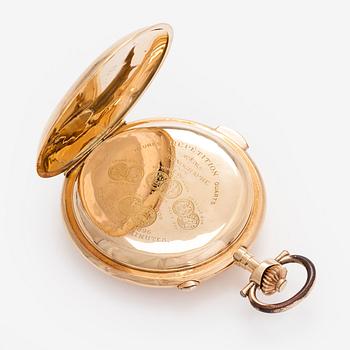 Nestor Delevaux, fickur, savonett, minutrepeter, kronograf, 62,5 mm.