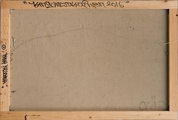 Janne Wiljakainen, mixed media, a tergo signed on the stretcher 2016.