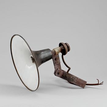 VÄGGLAMPA, industri, 1930/40-tal.