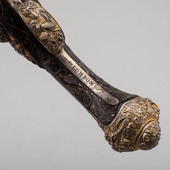 FLINTLÅSPISTOLER, ett par, signerade Jalabert Lamotte (?).