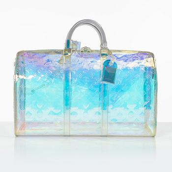 Louis Vuitton, weekendbag, "Keepall Bandouliere 50 Prism", Défilé Homme, 2019.