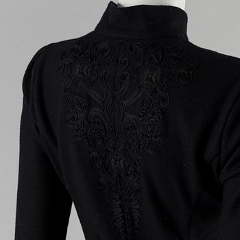 A black wool jacker by Ralph Lauren.