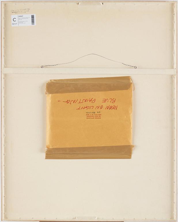 Stephen Antonakos, "Red and blue incomplete circle".