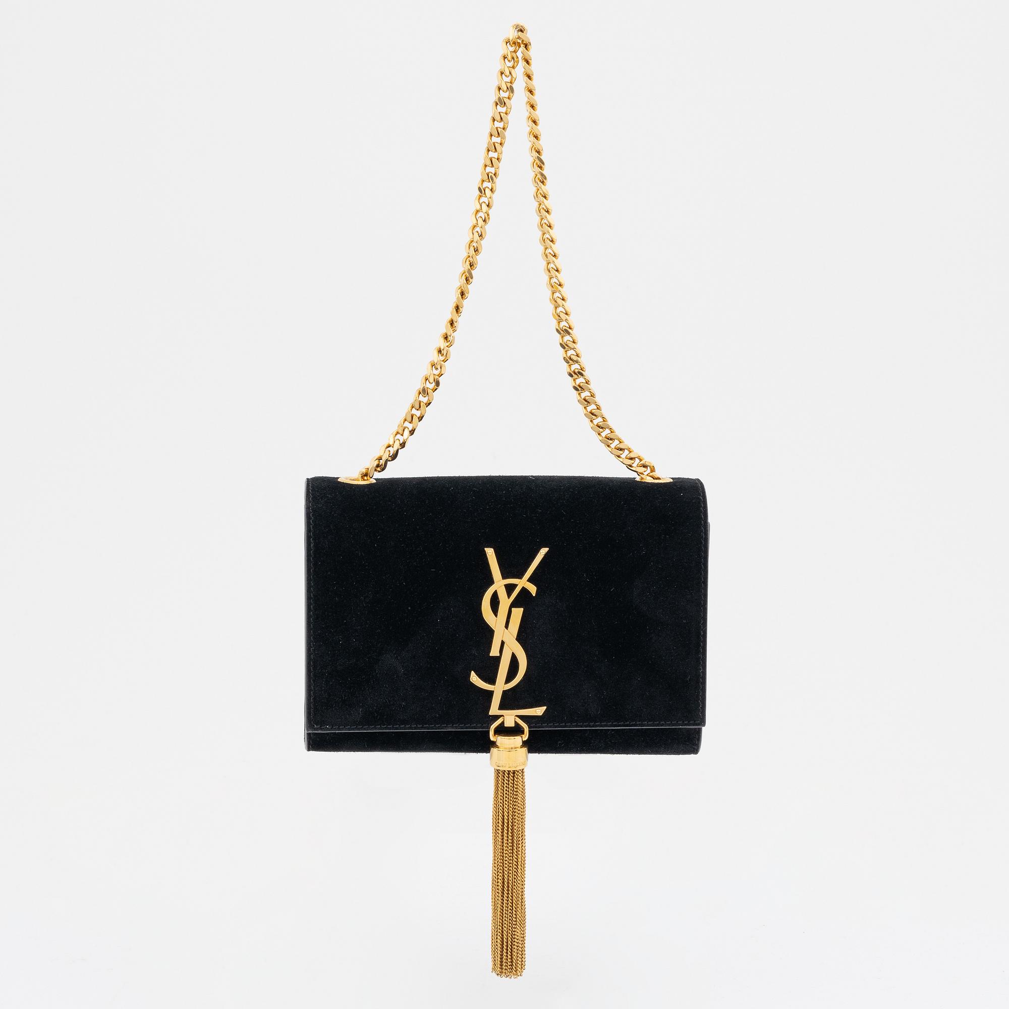 Black suede ysl bag shop