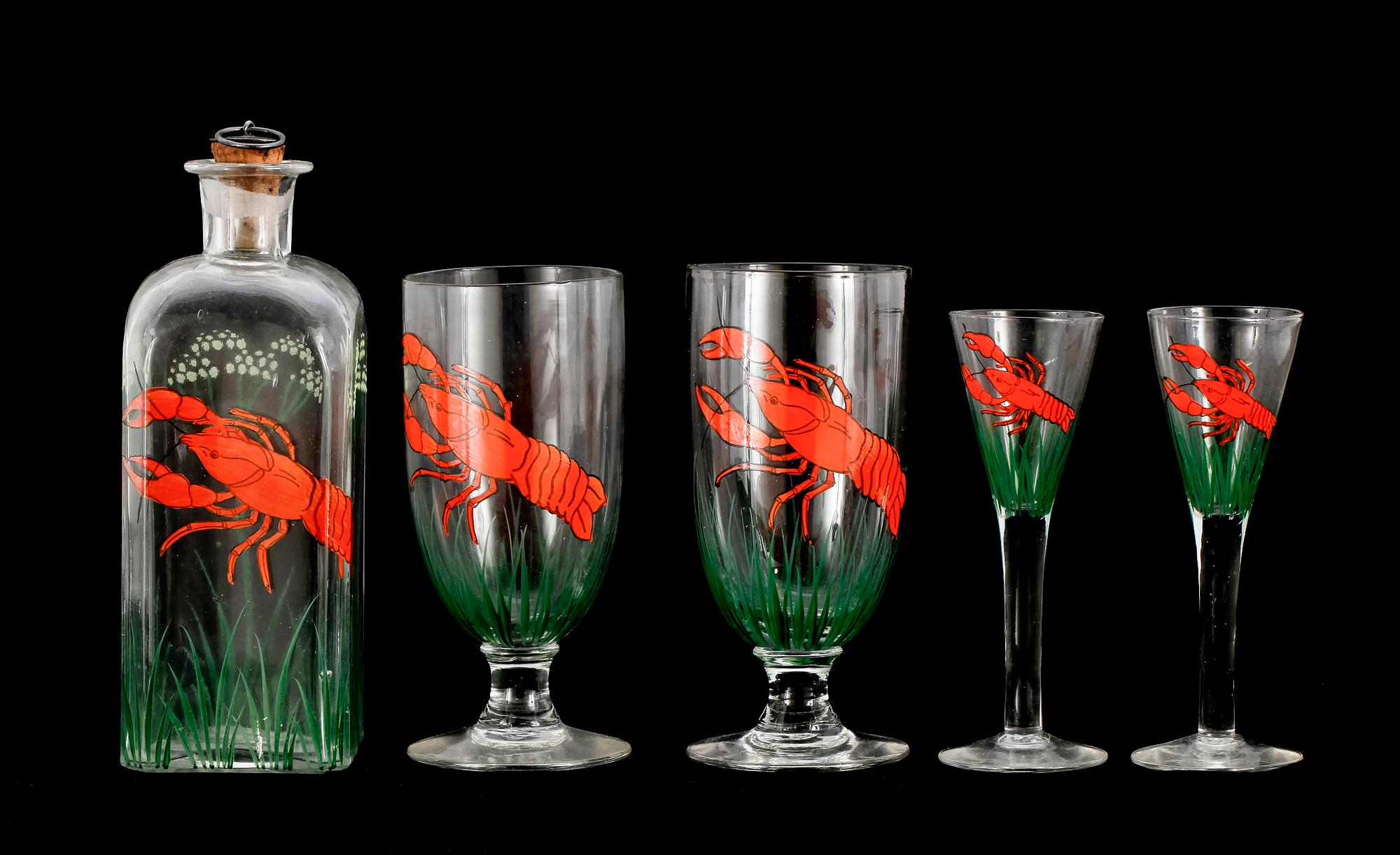 GLASSERVIS, 13 delar, 1900-talets början.