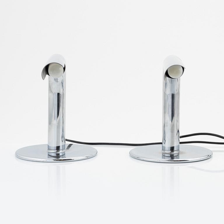 Ingo Maurer, a pair of 'Gulp' table lamps, Germany, 1960's/70's.