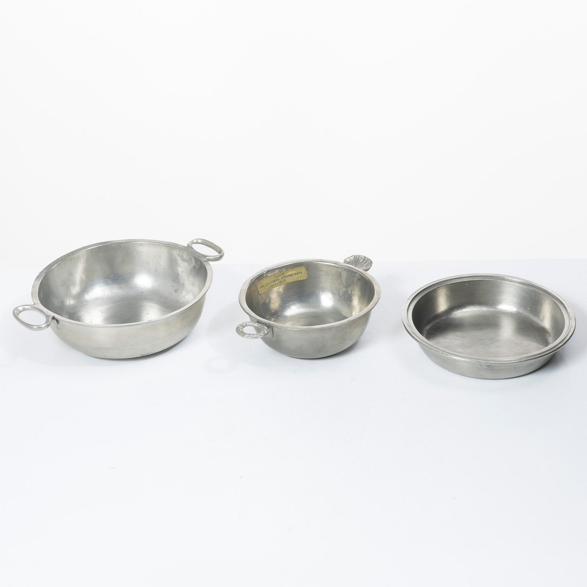 Bowls/ladles, 9 pcs, various masters.