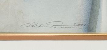 Mika Törönen, akvarelli, signeerattu ja päivätty 2001.