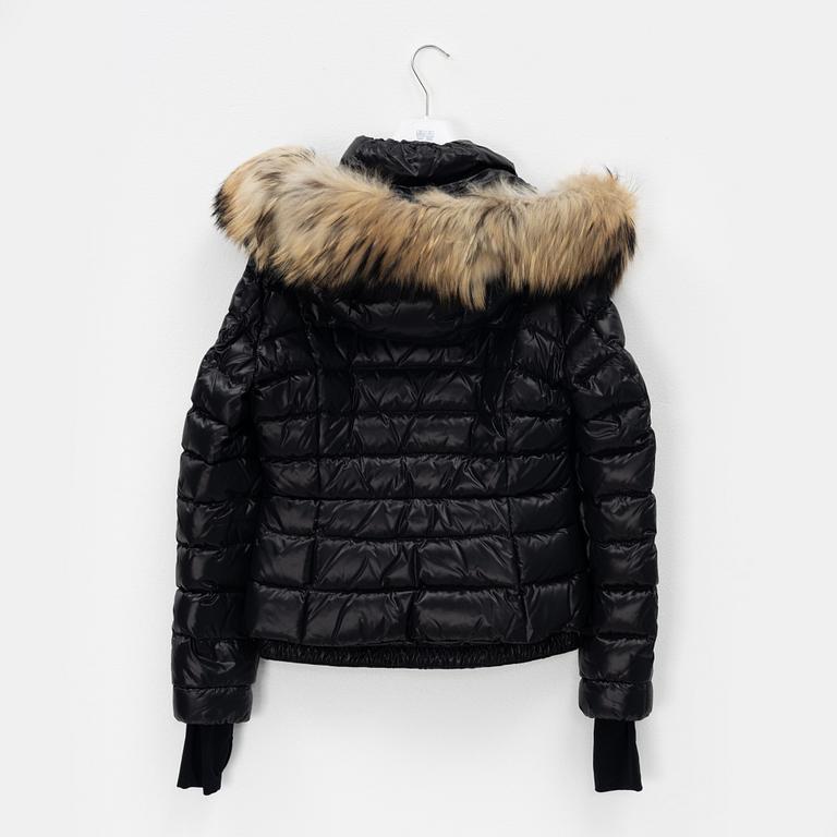 Moncler, dunjacka, "Bever", storlek 2. PÄLS, ÅTER KUND.