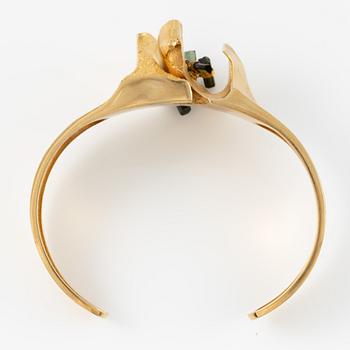 A Björn Weckström "Ultima thule" bracelet in 18K gold with tourmaline, for Lapponia.