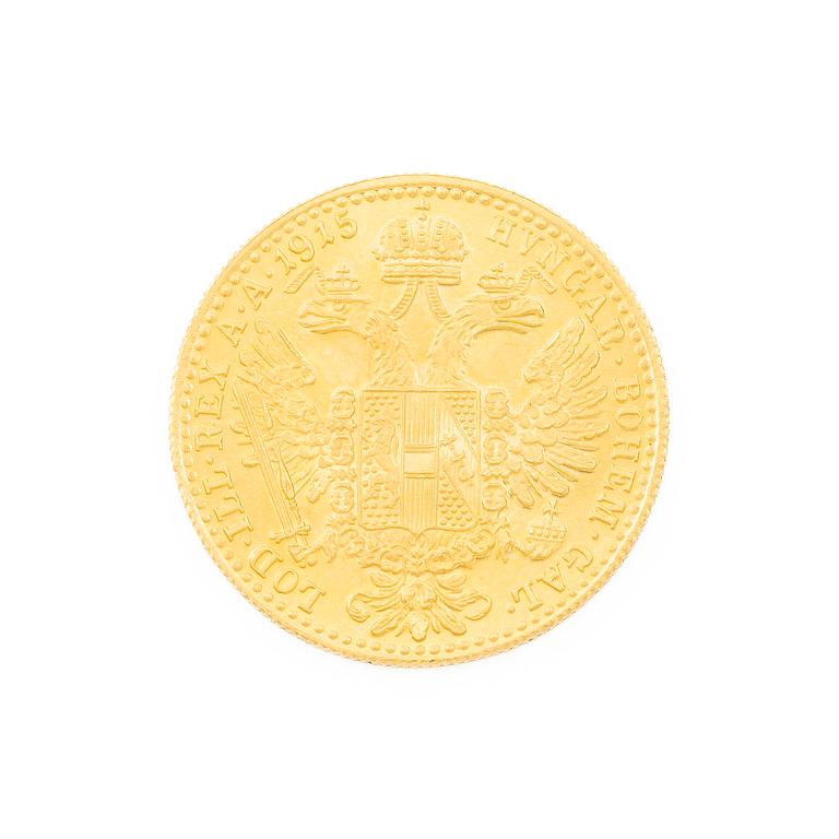 Guldmynt, Österrike-Ungern, 1 Ducat, 1915.