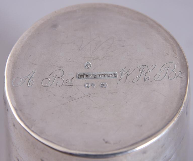 PARTI SILVER, 5 delar, 1800 samt 1900-tal.